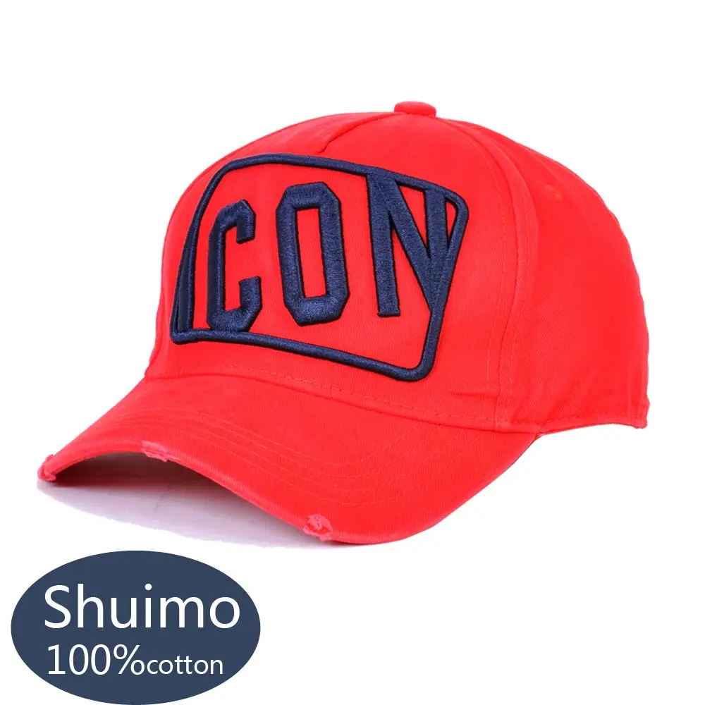 DSQICOND2 бренд DSQ Casquette шапки с твердым узором буквы значок Casquette папа хип-хоп бейсболка Snapback кепки для мужчин и женщин - Цвет: Red