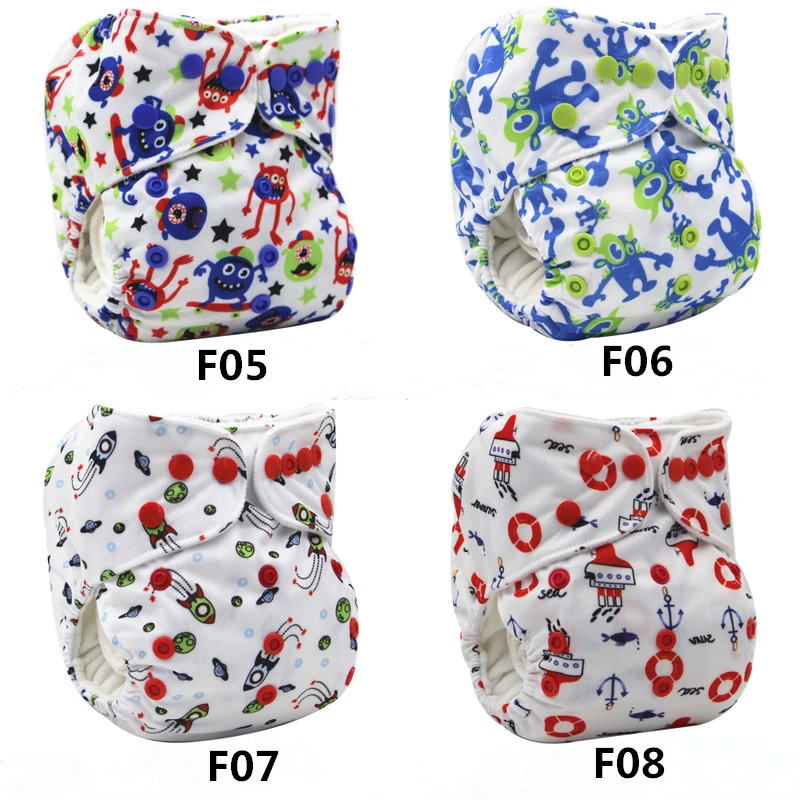Baby Washable Reusable Cloth Diaper Waterproof Adjustable Cloth Nappy Baby Cloth Diaper Cover With 1pc Microfiber Insert