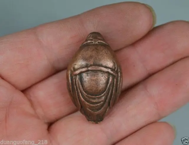 

Elaborate Chinese Collectible Handwork Copper Carved with Immortal Lucky Wealth Statue