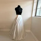 Женская длинная юбка цвета слоновой кости, юбка с высокой талией для свадебной вечеринки и выпускного вечера, индивидуальный пошив, любой цвет