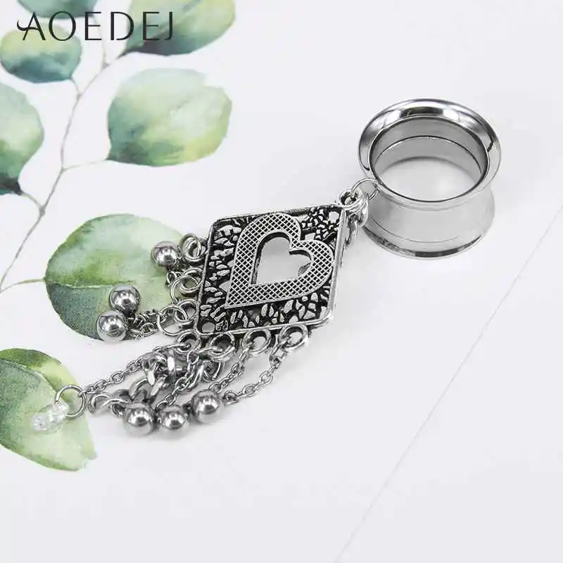AOEDEJ растягивающийся пирсинг для уха из нержавеющей стали, удлиняющий тоннель, пробки и тоннели, пирсинг ombelico, пирсинг orelha 5-22 мм