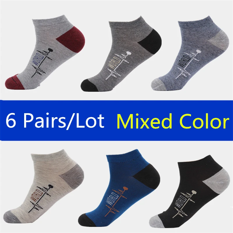 6 пара/лот низкая цена мужские носки Классические деловые брендовые Calcetines Hombre для