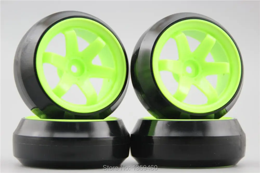 Жесткие радиоуправляемые шины 0 градусов 4 шт. цвет зеленый (материал зеленый)