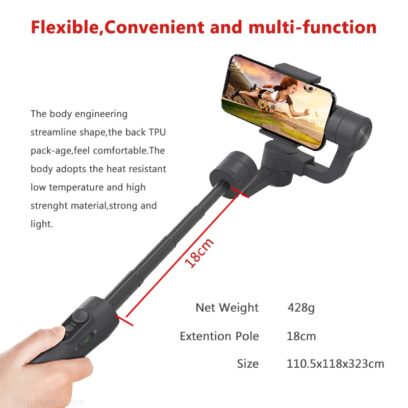 FeiyuTech Vimble 2 3-Axis ручной шарнирный стабилизатор для камеры iPhone gopro смартфона с