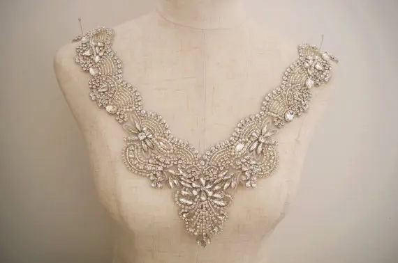 Высококачественные аксессуары Стразы для свадебного декольте Аппликация