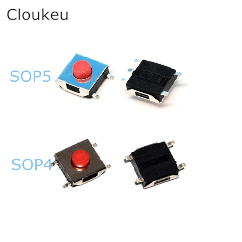 Плоский Красный SMD 6x6 тактовый кнопочный переключатель 6*6*3 1 мм 2 5/2 7/3 4/3 7/4 3/5/5.5 50