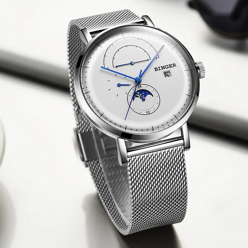 

Switzerland BINGER Men Watch Luxury Brand Automatic Mechanical Mens Watches Sapphire Male Japan Movement reloj hombre B8610-2