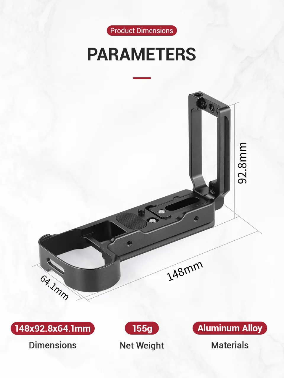 SmallRig l-кронштейн пластина для Nikon Z6/Z7 камера Arca-Swiss стандарт L Пластина Крепления боковая пластина и опорная пластина-2258