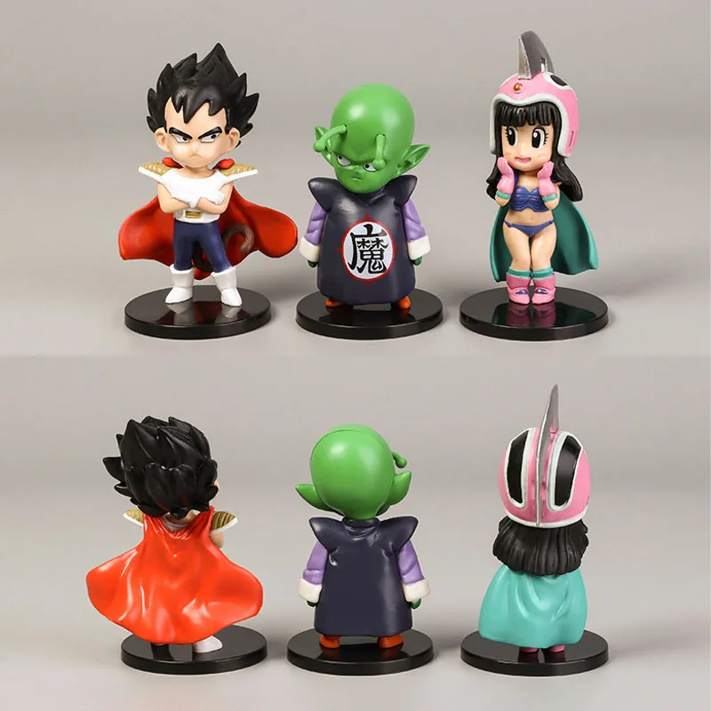 6 шт./лот фигурки Dragon Ball Z Son Goku Gohan Goten Vegeta плавки Bulma Pan Chichi Piccolo Krillin аниме модель DBZ