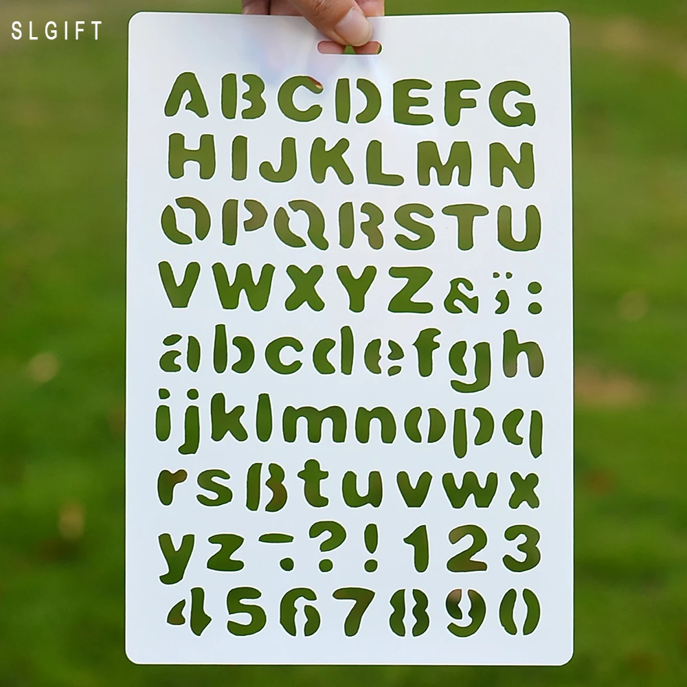 

DIY Crafts Letter Alphabet Design Stencils for Scrapbooking Wall Painting photo album Embossing Paper Scrapbooking Tool