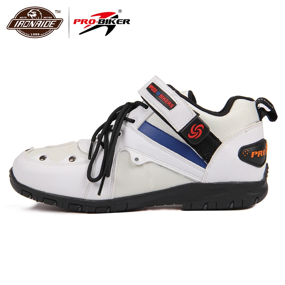 Pro байкерские ботинки для мотогонок мотокросса защита мотоциклетные черный