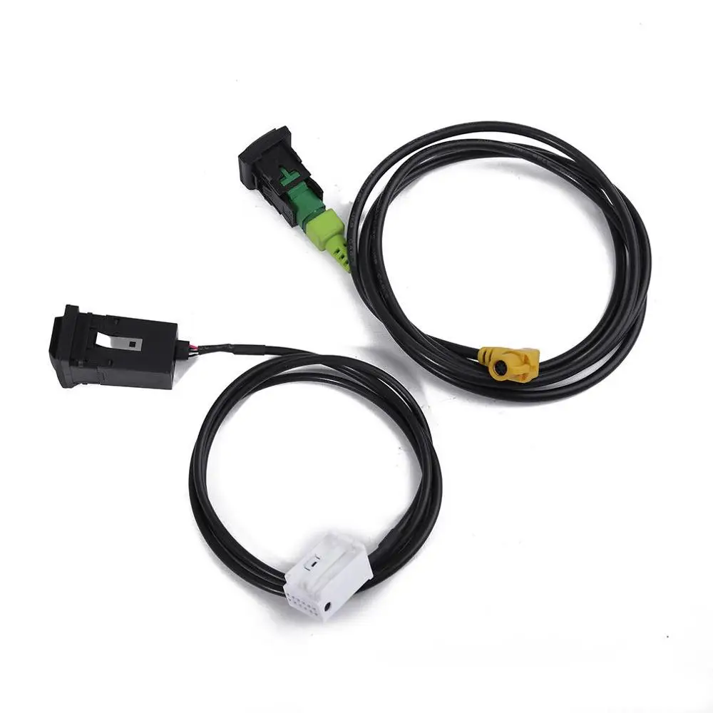 Адаптер гнездового соединителя 1K0959623D AUX и USB переключатель + кабель для Golf J etta MK5