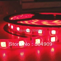 red 5m 300 led light strip lamp bar roll soft flexible string smd5050 waterproof showcase car house decor dc 12v