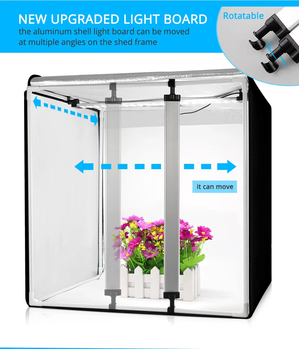 Travor light Box 40 60 80cm Portable Softbox Photo Lightbox Tent With 3 Colors Background For Studio Photography Box LED Light