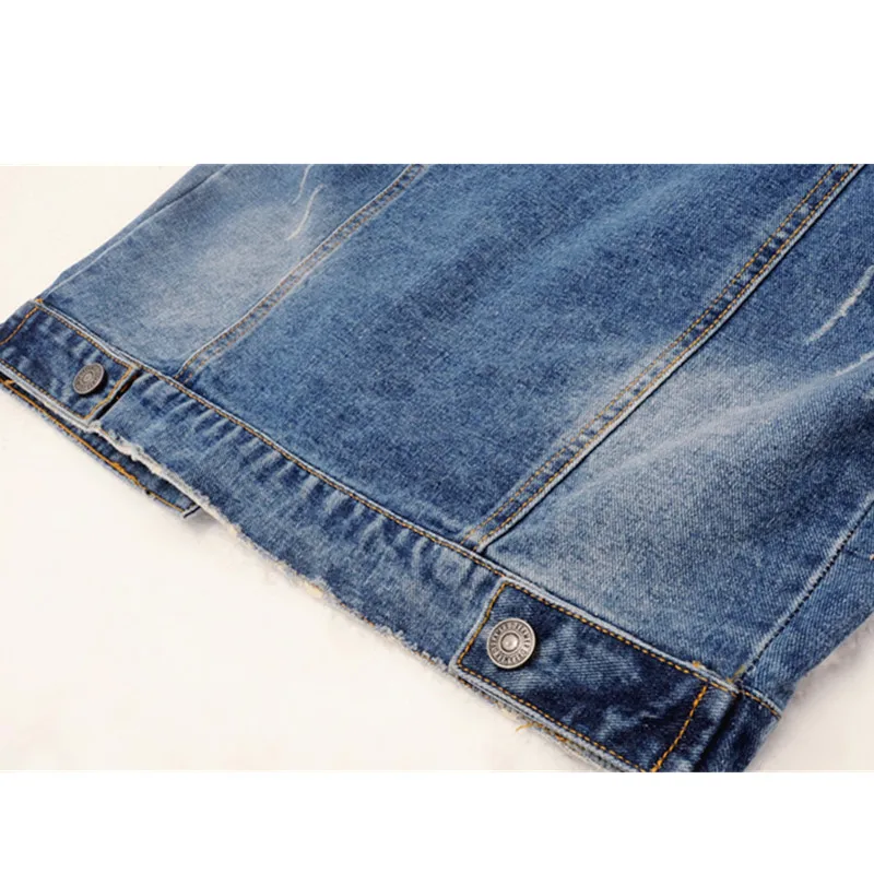 Новый летний короткий джинсовый женский жилет с капюшоном 2017 Повседневный