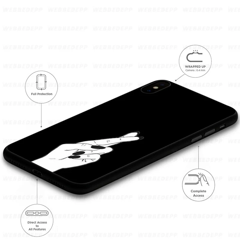 Мягкий силиконовый чехол WEBBEDEPP Love on finger Kpop для iPhone 11 Pro Xr Xs Max X или 10 8 7 6 6S Plus 5 5S SE Case |