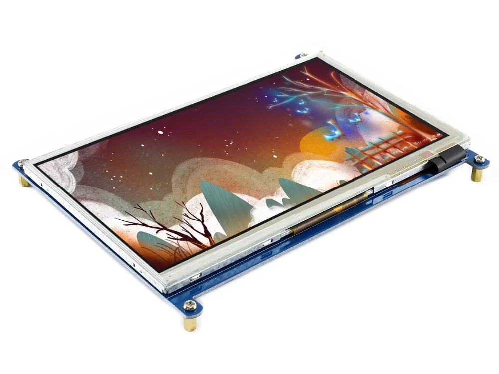 Waveshare 800*480 " емкостный сенсорный экран lcd type B для Raspberry Pi BB черный компьютерный монитор поддерживает Windows 10/8. 1/8/7