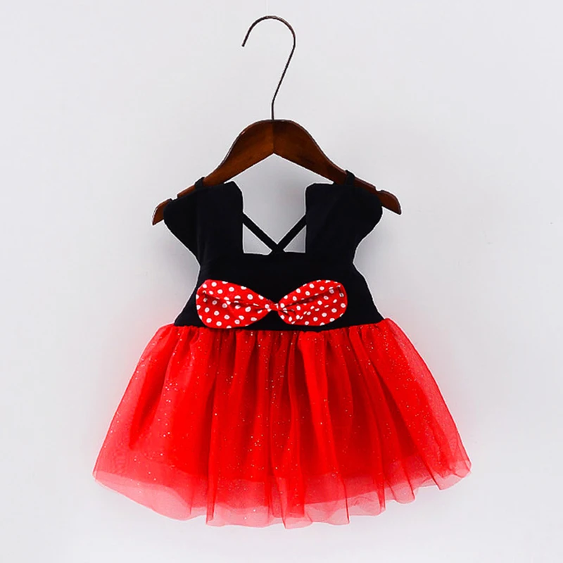 Платье для маленьких девочек платье с рисунком Мики летняя одежда Vestidos Bebe Robe