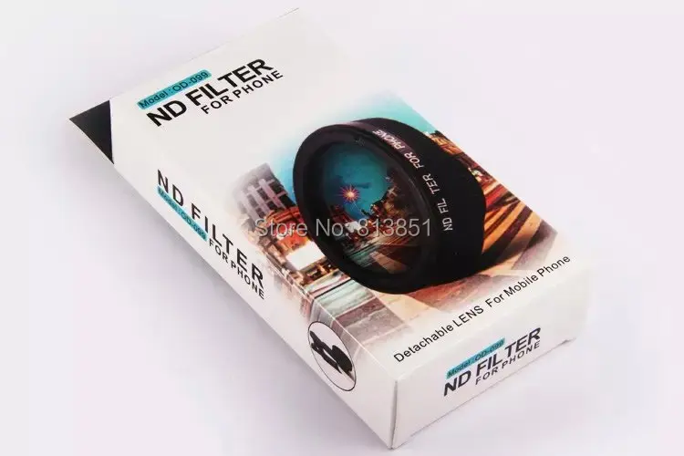 Black Universal ND Dimming Filter Lens For Samsung Galaxy Note Edge 4 S5 mini S6 edge A5 iPhone 6 PLUS 5 5S Smartphone |