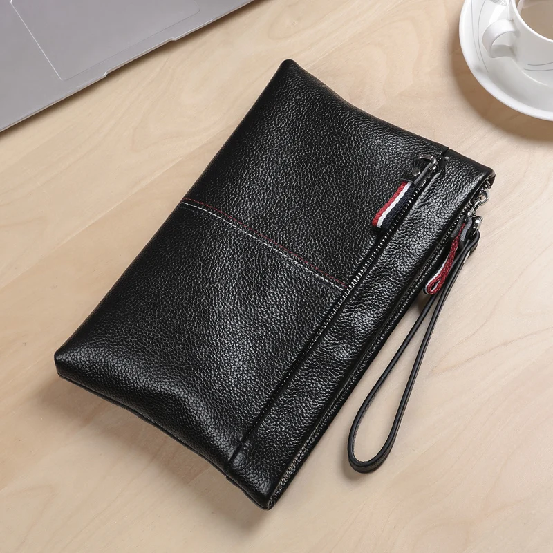 BAQI Brand Men Handbags Men Wallets Clutch Bag Genuine Leather Cowhide High Quality 2019 Fashion Bag Men Coin Purse Card Holder