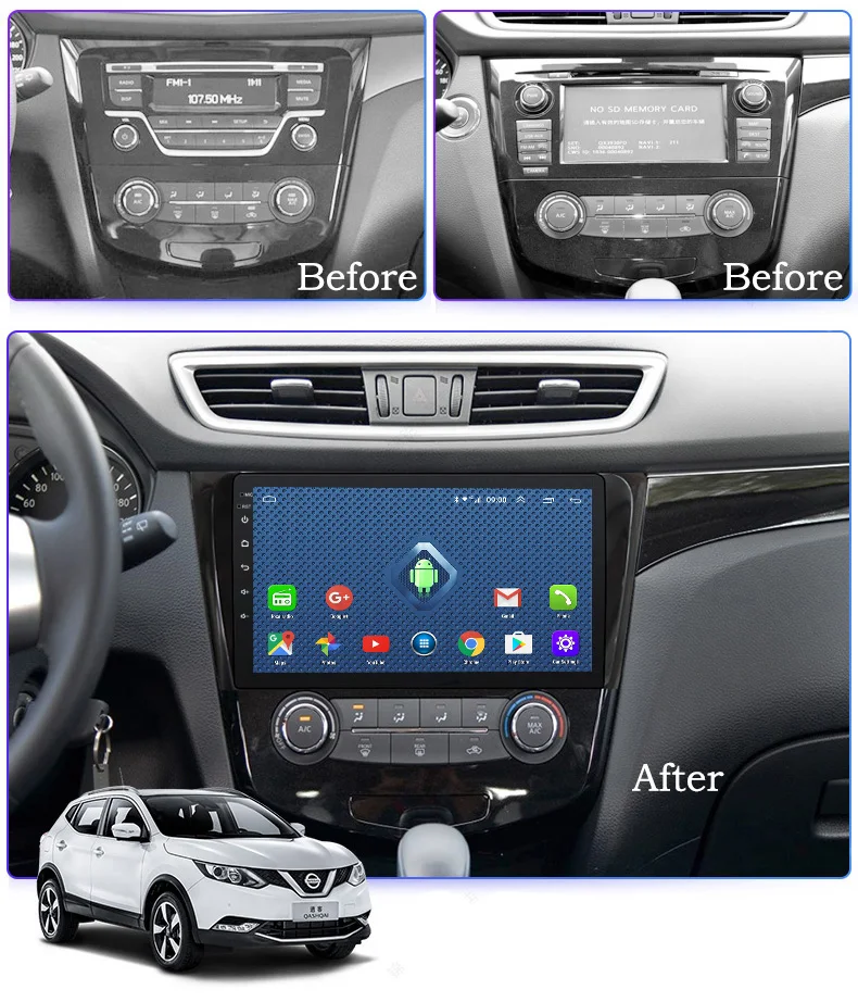 4G Lte все нетком 10,1 дюймов Android 8,0 автомобильный DVD gps для Nissan qashqai X-Trail 2013- навигационная система