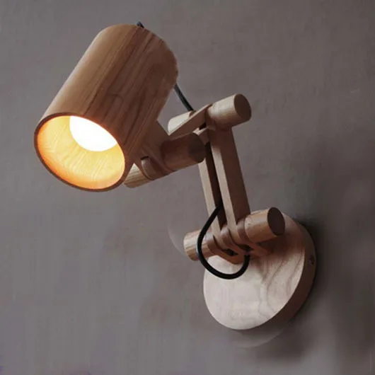 

Oak Modern wooden Wall Lamp Lights For Bedroom Home Lighting,Wall Sconce solid wooden wall light Free Shipping