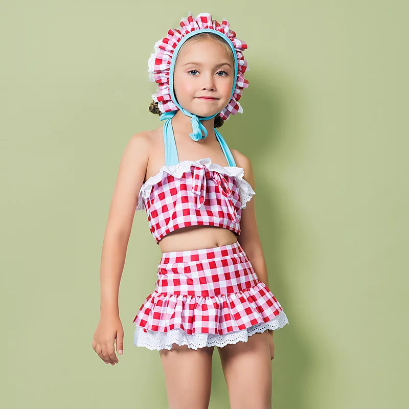 Раздельный купальник детское бикини для девочек купальный костюм подростков