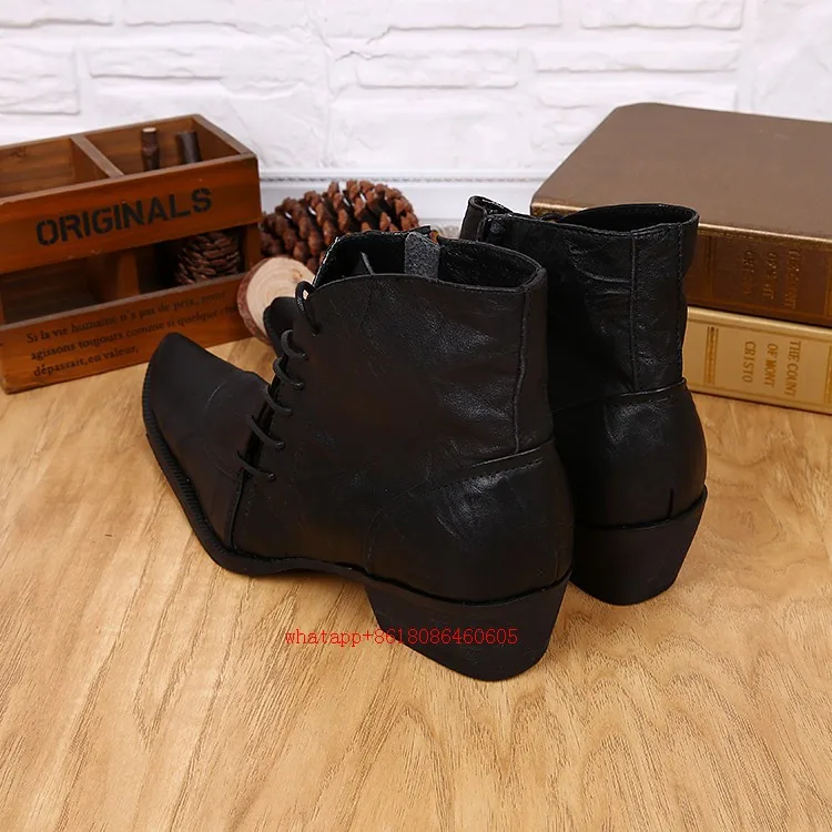 Choudory botas hombre; Мужская зимняя обувь; высокие кожаные военные ботинки; черные мужские ботинки с квадратным носком; Zapatos; итальянские мужские ботинки