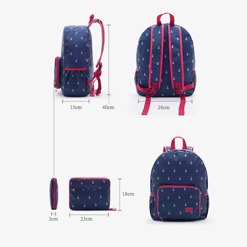 New sale Women Backpacks Nylon Waterproof School Bags Folding Travel Shoulder Bag For Teenager Girls High Quality Female bag | Багаж и