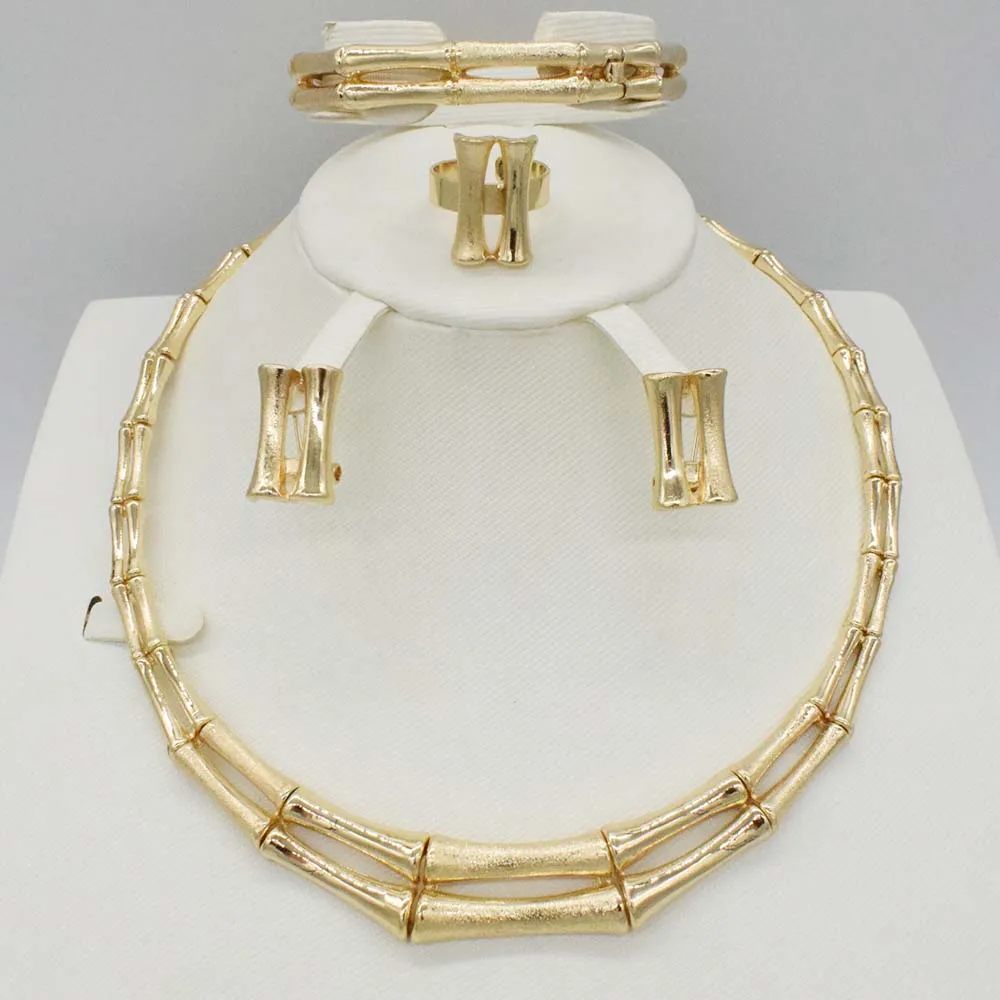

Dubai gold jewelry sets for women african beads necklace set ethipoian wedding jewelry set nigerian fashion earrings ring