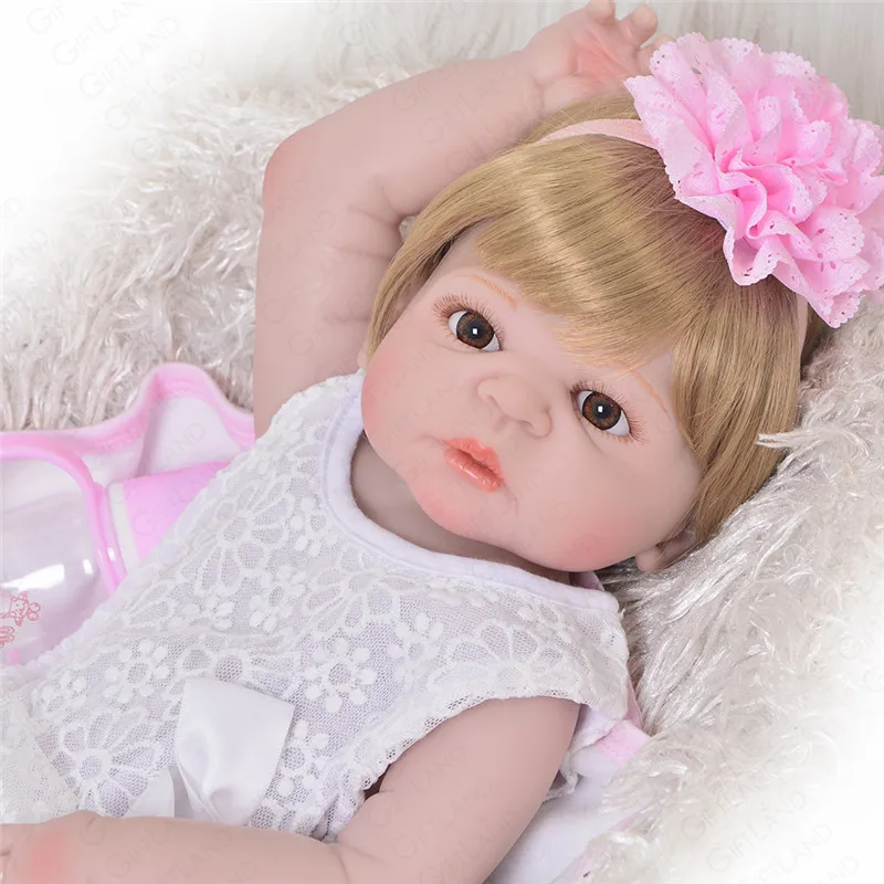 23 дюймов Reborn Baby Doll Bebe полный Силиконовый живой Girl Body поверхность для создания