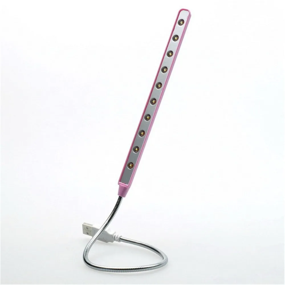 Гибкая Регулируемая Настольная лампа с 10 светодиодами USB|Лампы для чтения| |