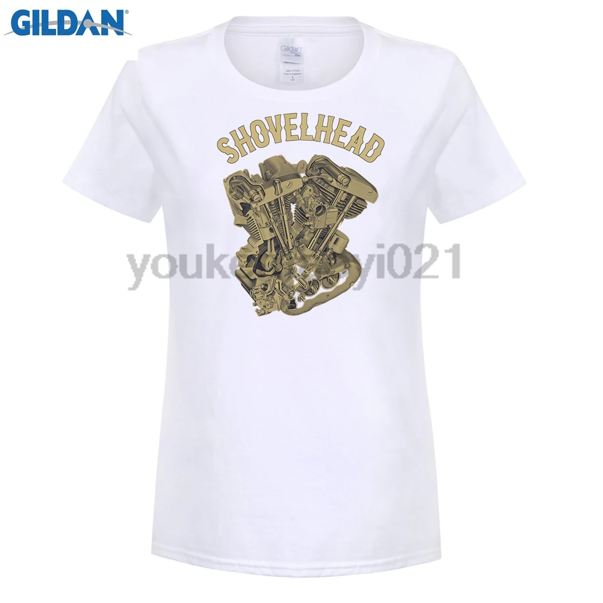 GILDAN Shovelhead HD байкерские футболки новый дизайн двигатель для женщин | Женская