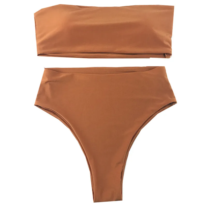Dark Orange Бренд Cikini стиль женский купальник сексуальный бикини Спорт однотонный Бикини цвет Летний Пляжный купальный костюм - Цвет: Dark Orange