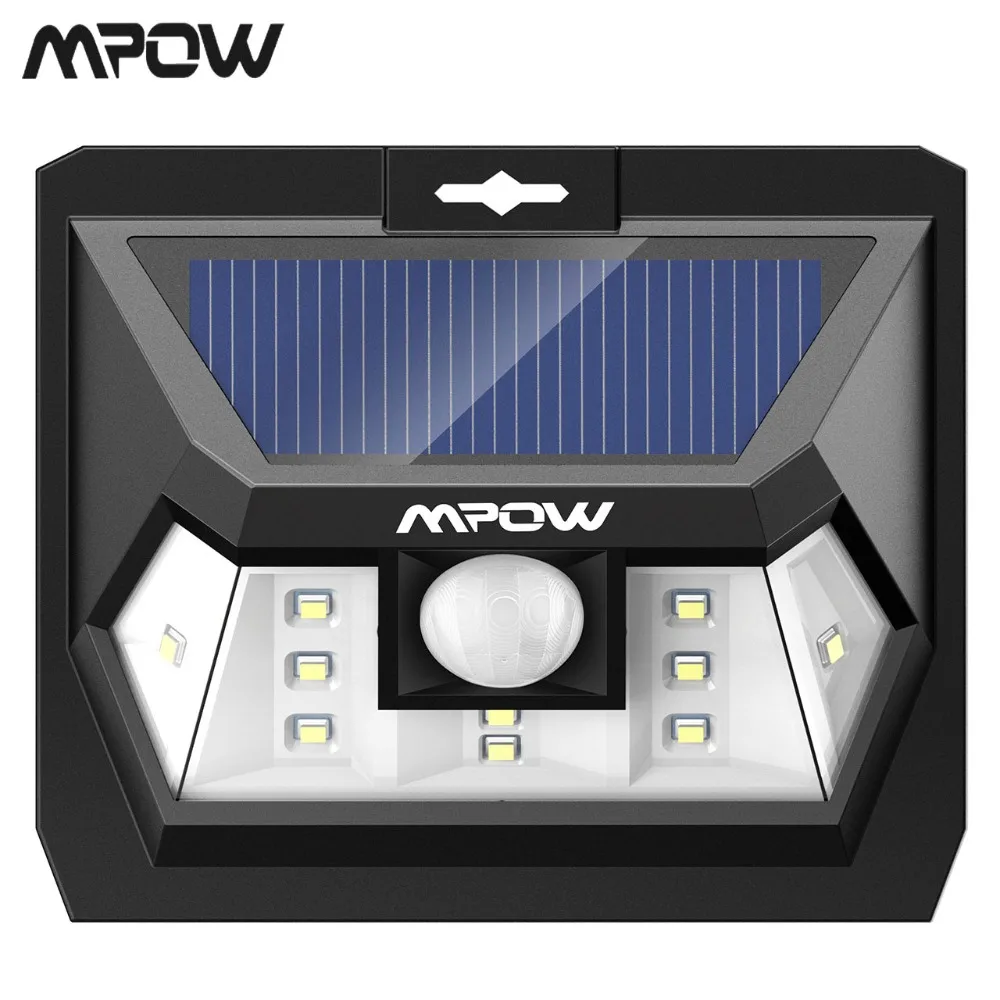 Mpow 10 светодио дный движения Сенсор Солнечный свет настенный светильник Открытый