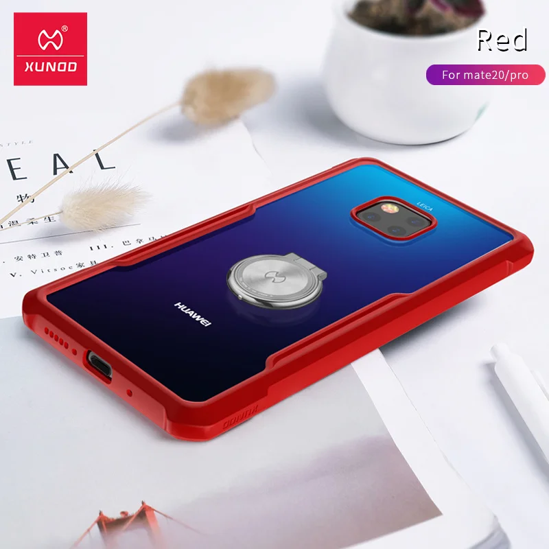 XUNDD противоударный чехол для телефона для huawei 9X mate 20 Pro X с подушками безопасности Защитное кольцо защитный чехол для huawei 9X Pro - Цвет: Red - with ring