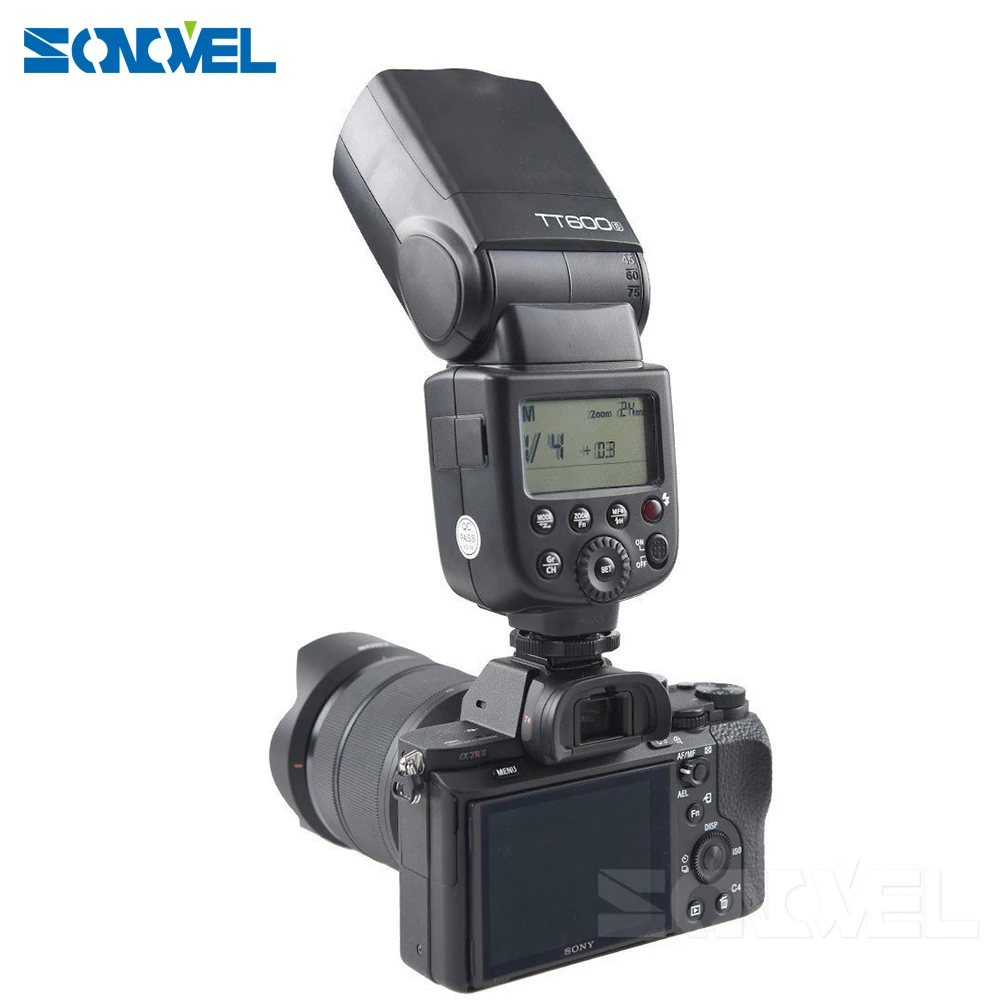 2x Godox TT600S GN60 2 4G Вспышка Speedlite + передатчик для камеры Sony A7 A7S A7R II A6000 A58 A99 |