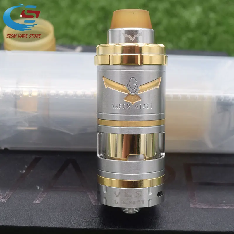 Горячее поступление Vapor Giant v6S 23 мм RTA 6 мл емкость 316ss Регулируемый нижний поток воздуха одна катушка распылитель VS Giant M5 MTL RTA