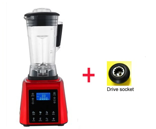 RED extra driver Автоматический цифровой сенсорный 3HP BPA FREE 2L профессиональный блендер, миксер, соковыжималка, мощный кухонный комбайн, зеленые фрукты, смузи - Цвет: RED extra driver