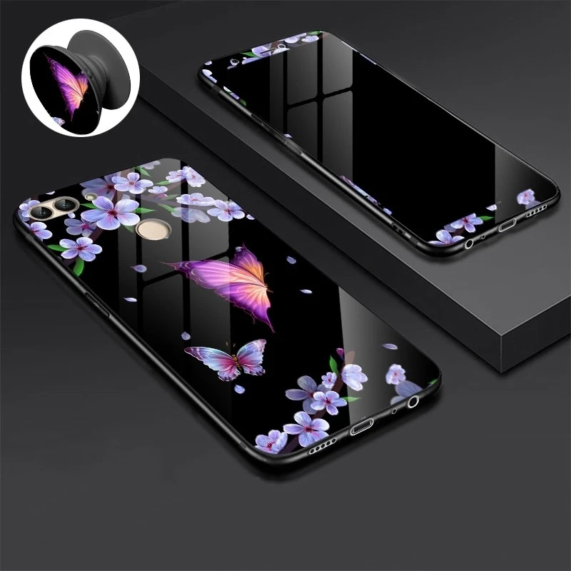 12 Чехол из закаленного стекла для huawei P Smart Enjoy 7s чехол противоударный мультяшный чехол для huawei Enjoy 7S чехол из закаленного стекла пленка - Цвет: 12