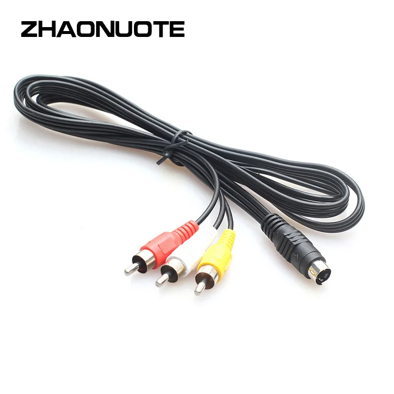 

2pcs S Terminal Transfers Three RCA Flower Meal Line S4 Needle To 3 Lotus Public Computer To Connector TV HD Audio Video