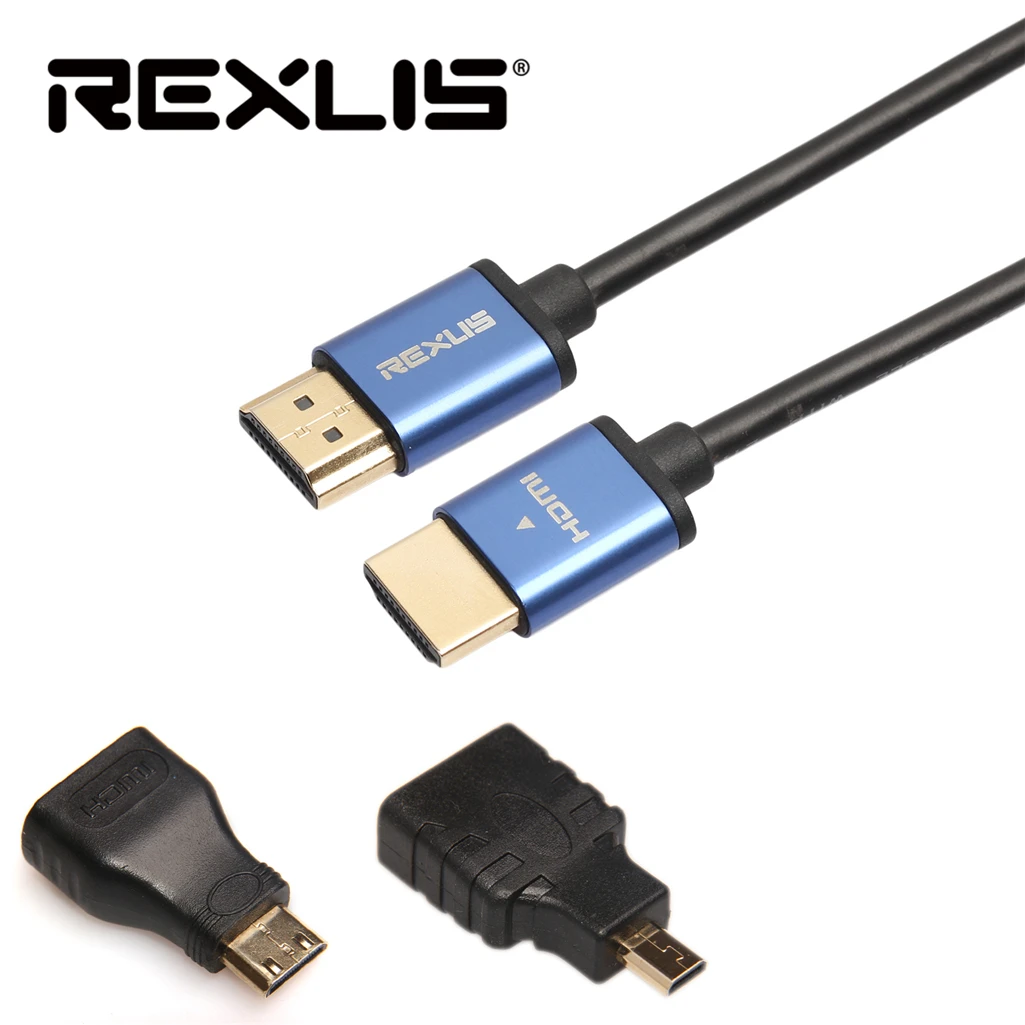 REXLIS прочный HDMI кабель мини микро адаптер с алюминиевым сплавом тонкий провод