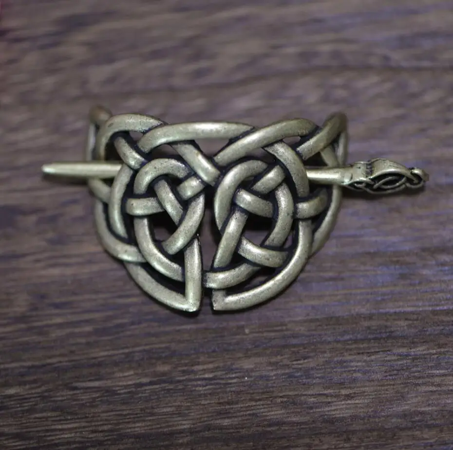 Antique Bronze Langhong 1 шт. клещи шпилька Викинг Шпилька Украшения для волос для женщин - Окраска металла: Antique Bronze