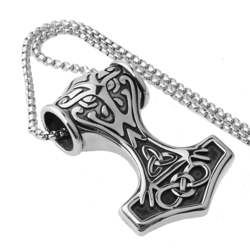 Хип хоп 316L нержавеющая сталь Viking Mjolnir Rune Thor Hammer амулет викинга молоток
