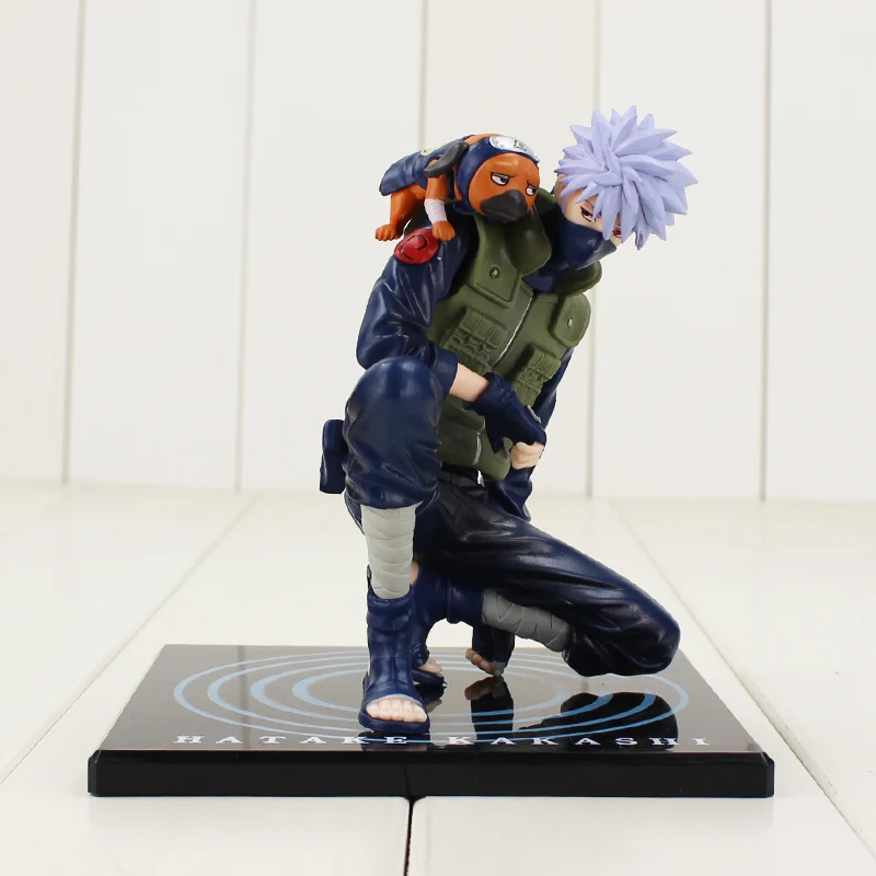 14 см Наруто Shippuuden Какаши рисунок игрушечные лошадки Хатаке Какаши с нинкен Pakkun собака милый мультфильм ПВХ Модель Куклы