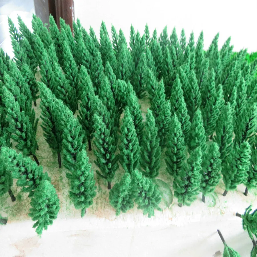 100 X Модель Pine модели деревьев и поезда парковые деревья для N или Z масштаб Снежный