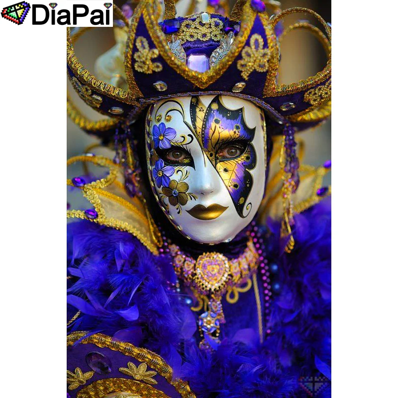 

DIAPAI 100% Full Square/Round Drill 5D DIY Diamond Painting "Beauty mask" Diamond Embroidery Cross Stitch 3D Decor A18865