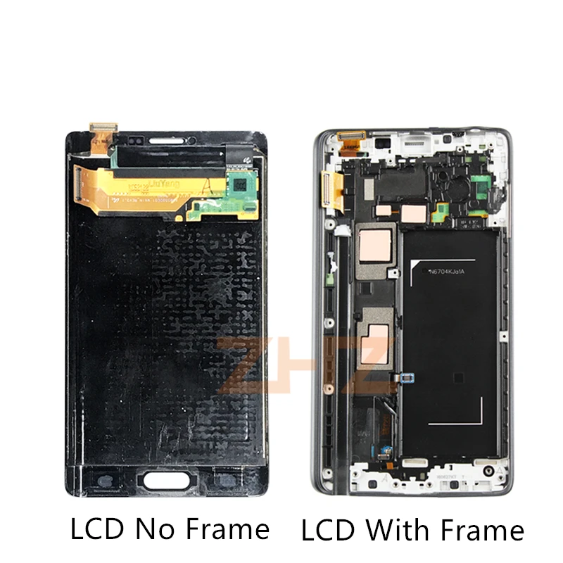 SUPER AMOLED для SAMSUNG Galaxy Note 4 Edge lcd N915 N915FD N915F lcd кодирующий преобразователь сенсорного экрана в сборе с рамкой запасные части