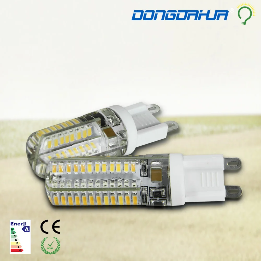 G9 LED зерновых лампы AC220V 3014 3 Вт 5 кристалл светодиодные свечи силиконовые заменить