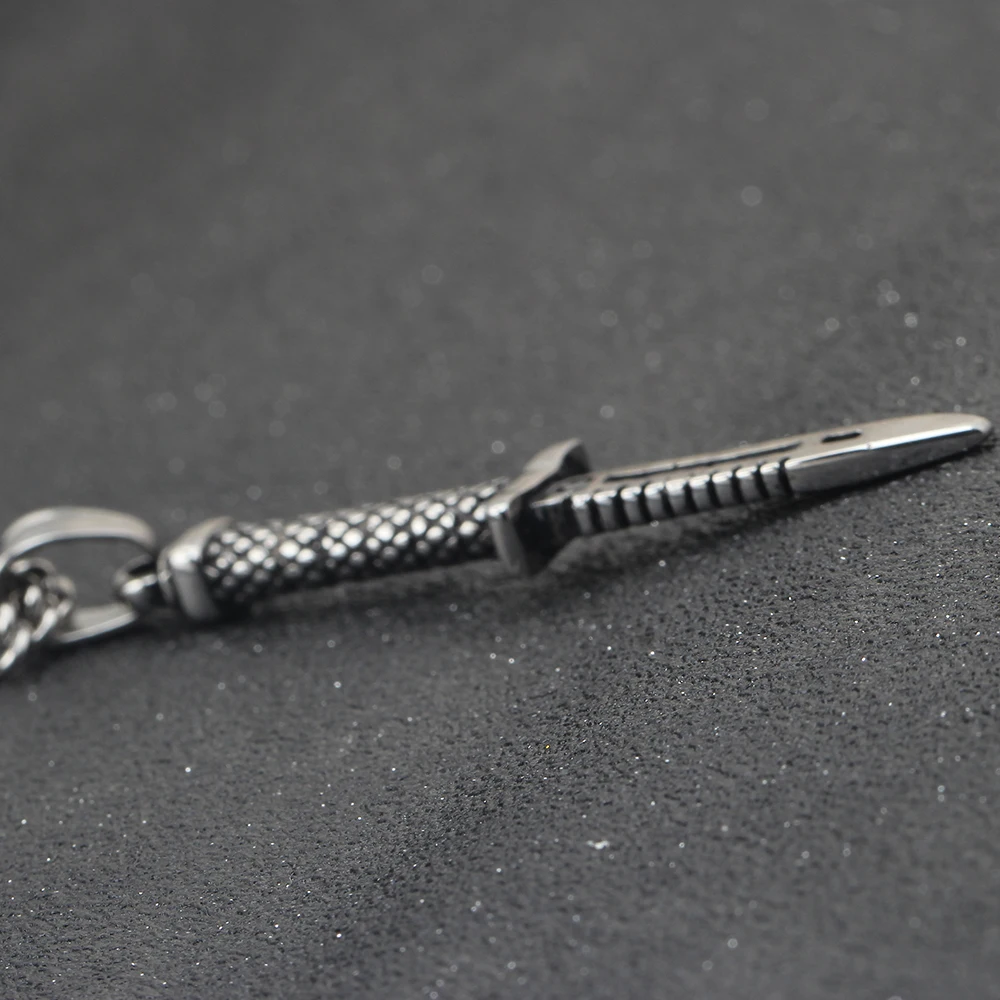 Supernatural Sword Dagger Knife Necklace Pendant for Men 316L Stainless Steel Male Bike Jewelry | Украшения и аксессуары